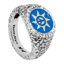 Enameled Peace Out Ring 20
