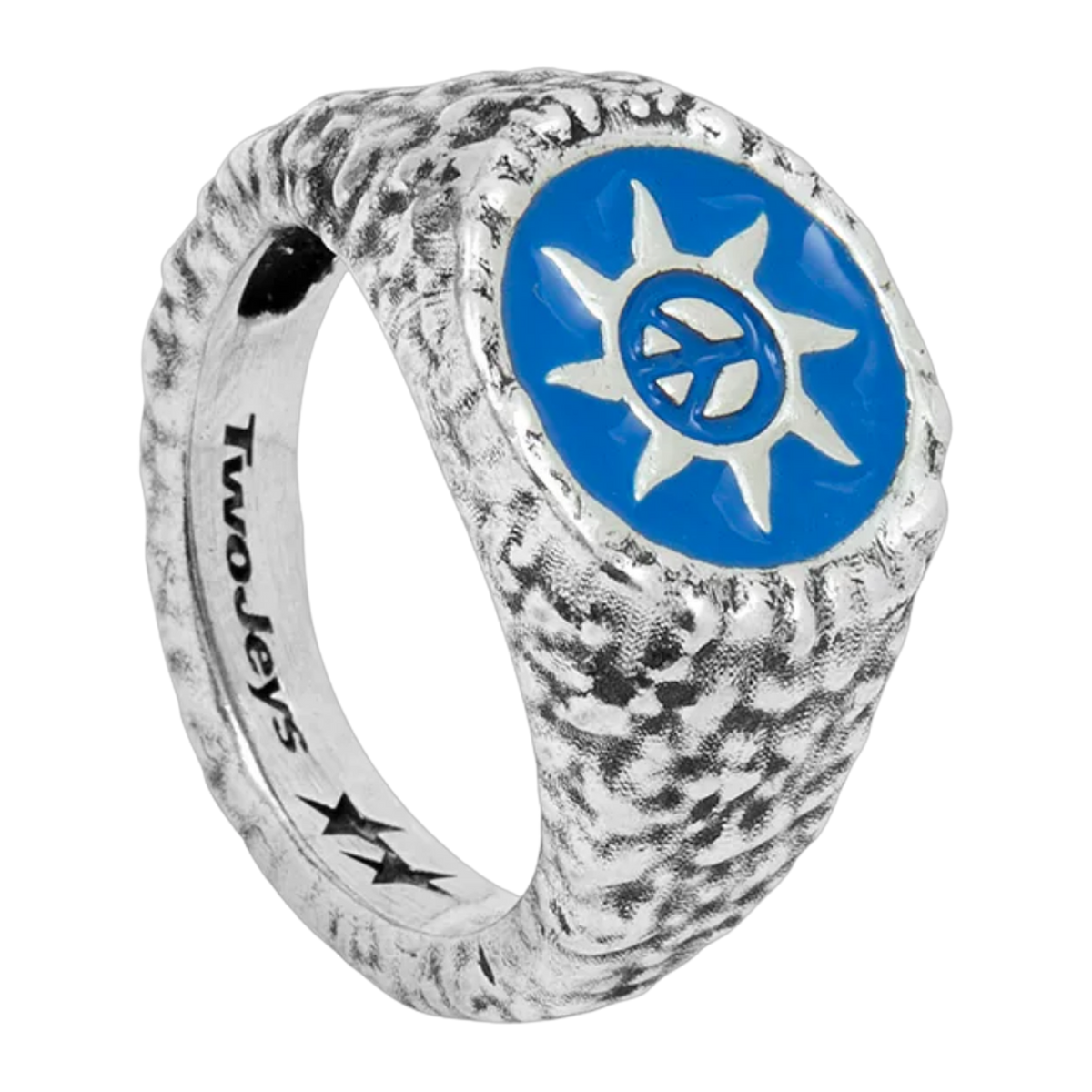 Enameled Peace Out Ring 20