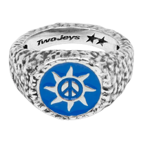 Enameled Peace Out Ring 20