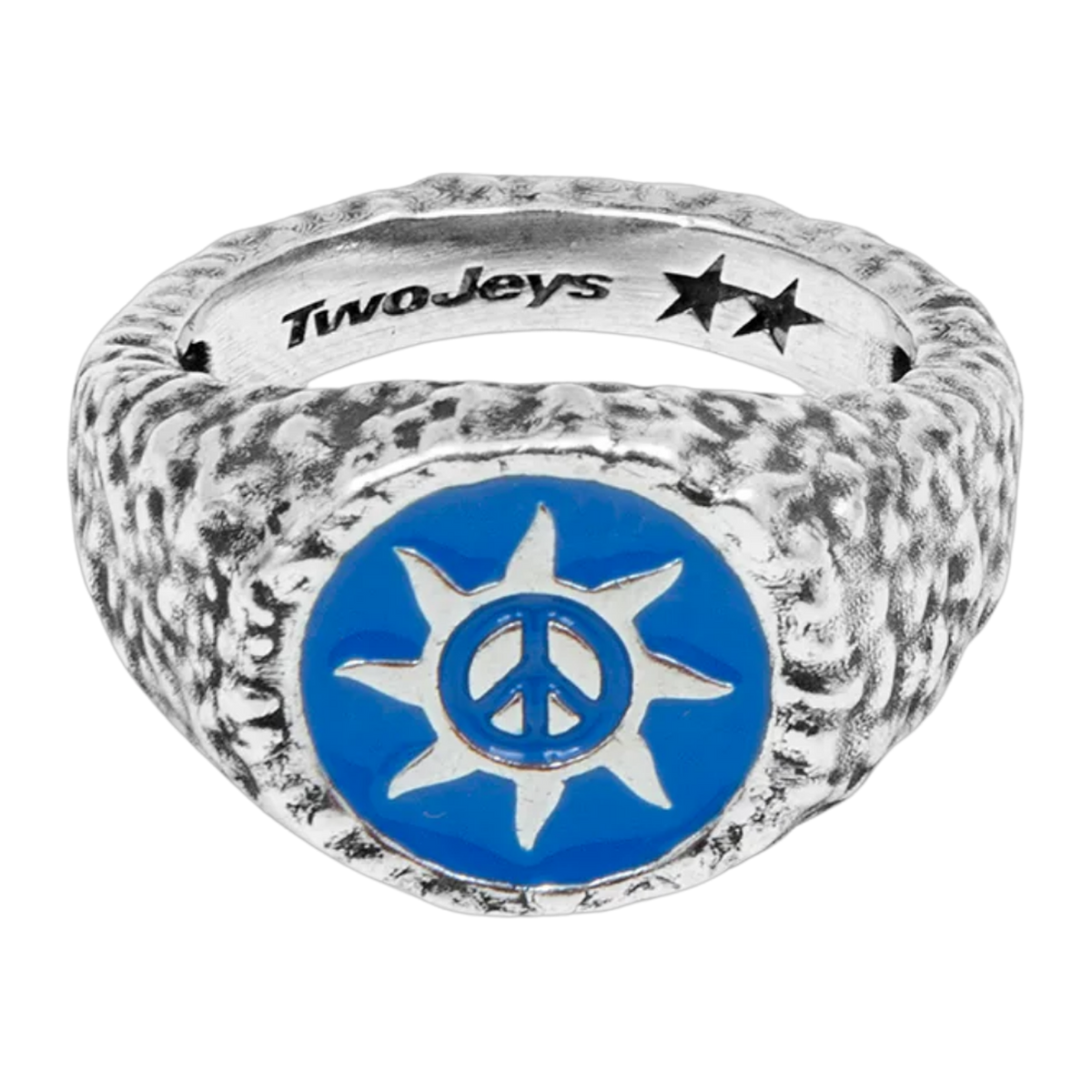 Enameled Peace Out Ring 20
