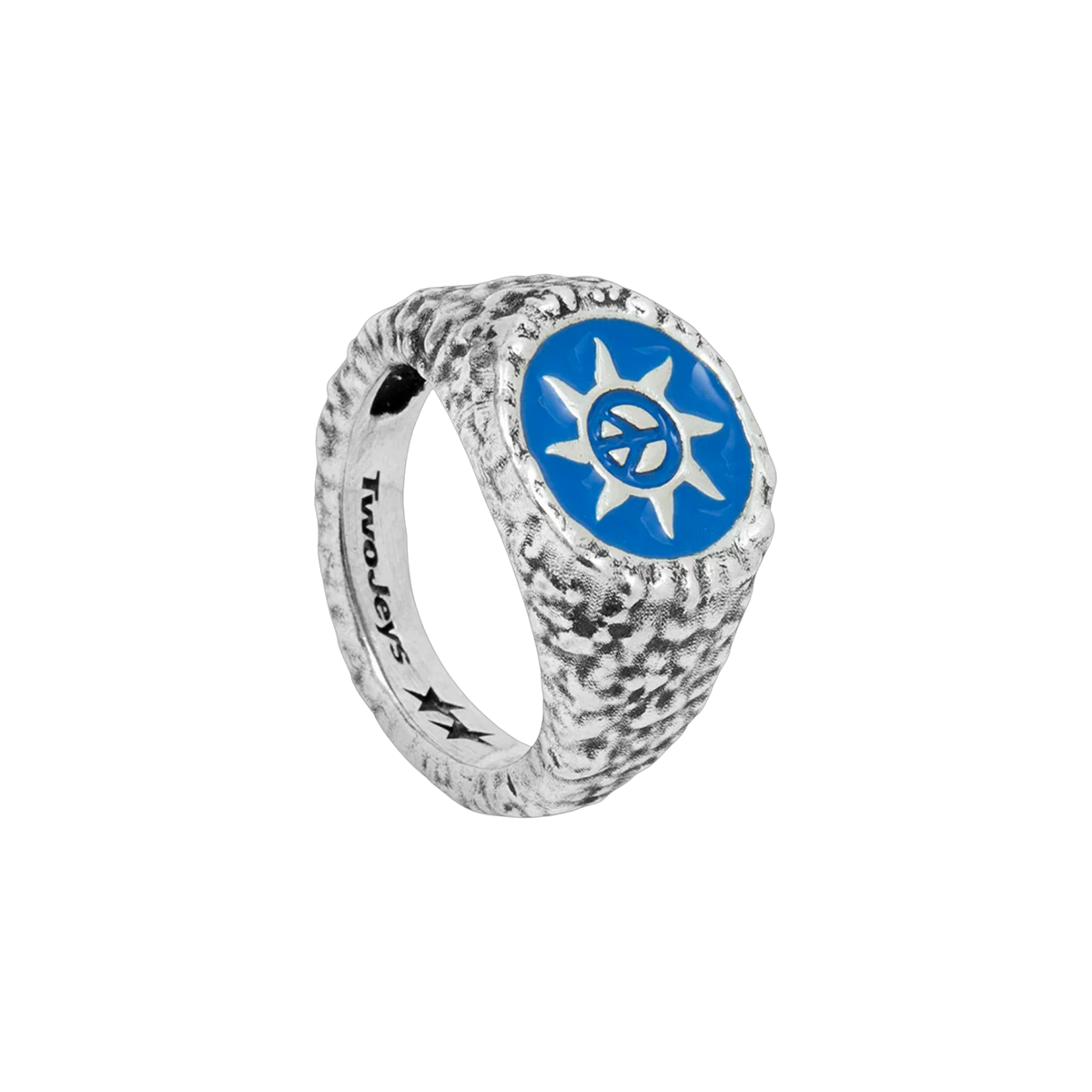 Enameled Peace Out Ring 20