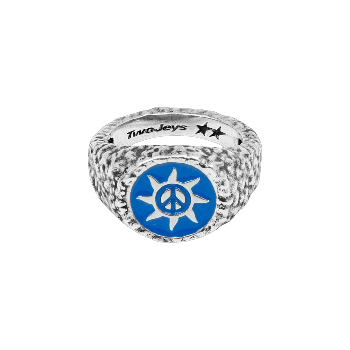 Enameled Peace Out Ring 20