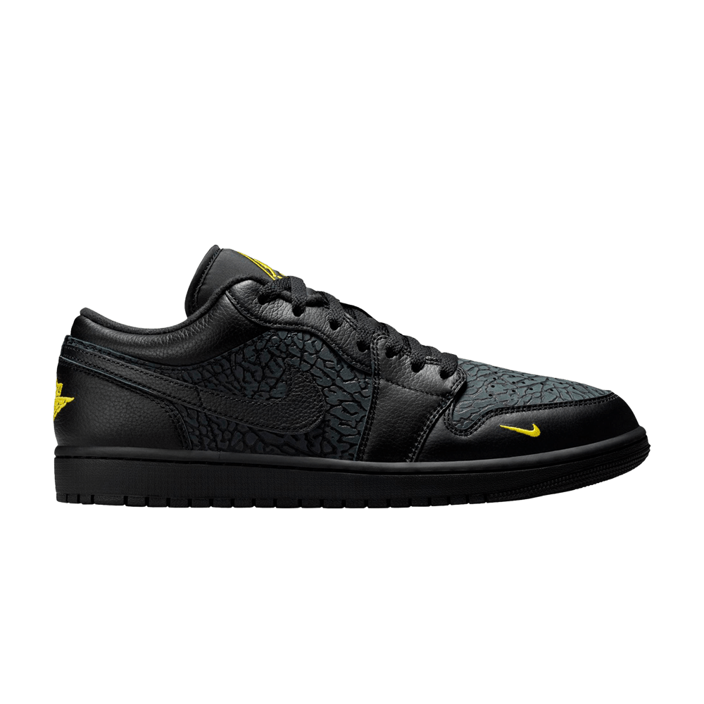 Jordan 1 Low Black Elephant Print