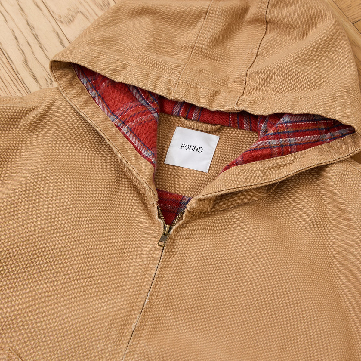 Faded Canvas Work Hoodie Sand, detail 3