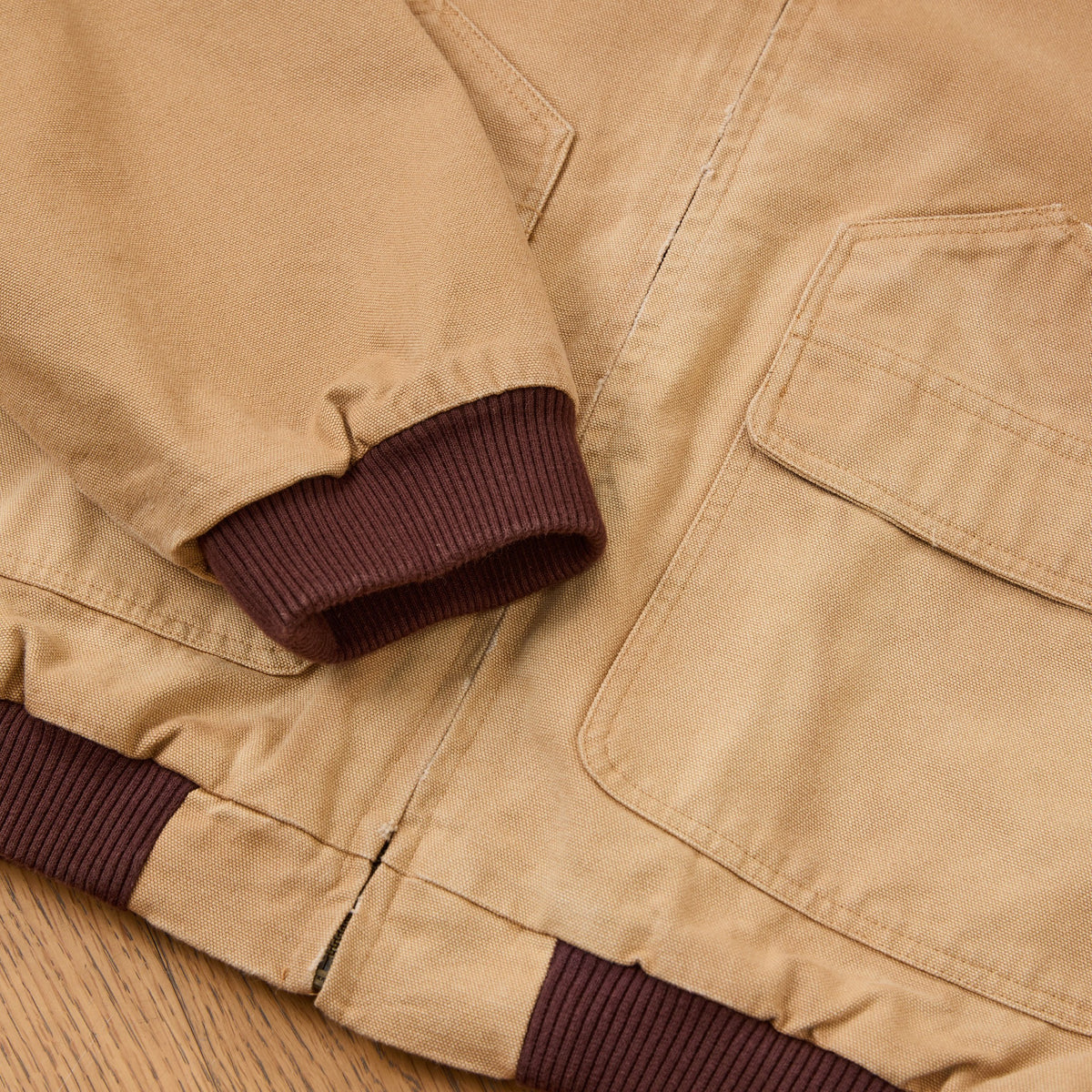 Faded Canvas Work Hoodie Sand, detail 4