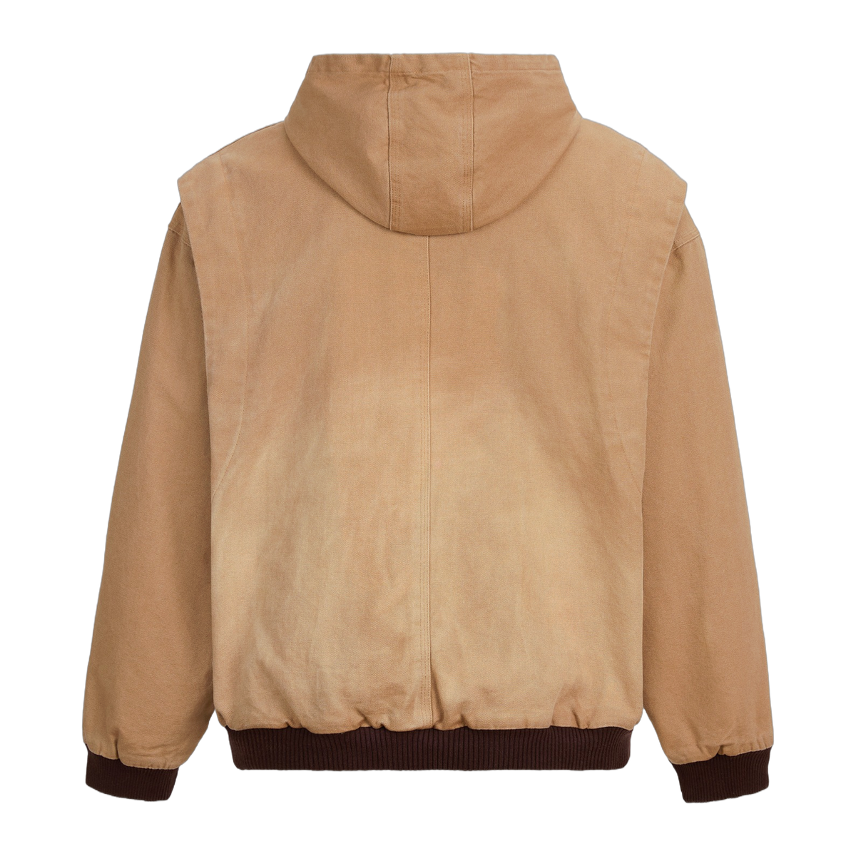 Faded Canvas Work Hoodie Sand, back