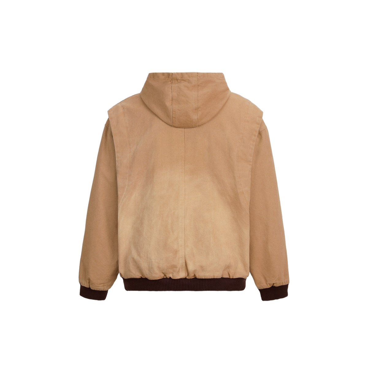Faded Canvas Work Hoodie Sand, back