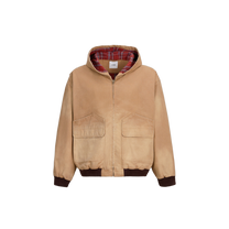 Faded Canvas Work Hoodie Sand, front