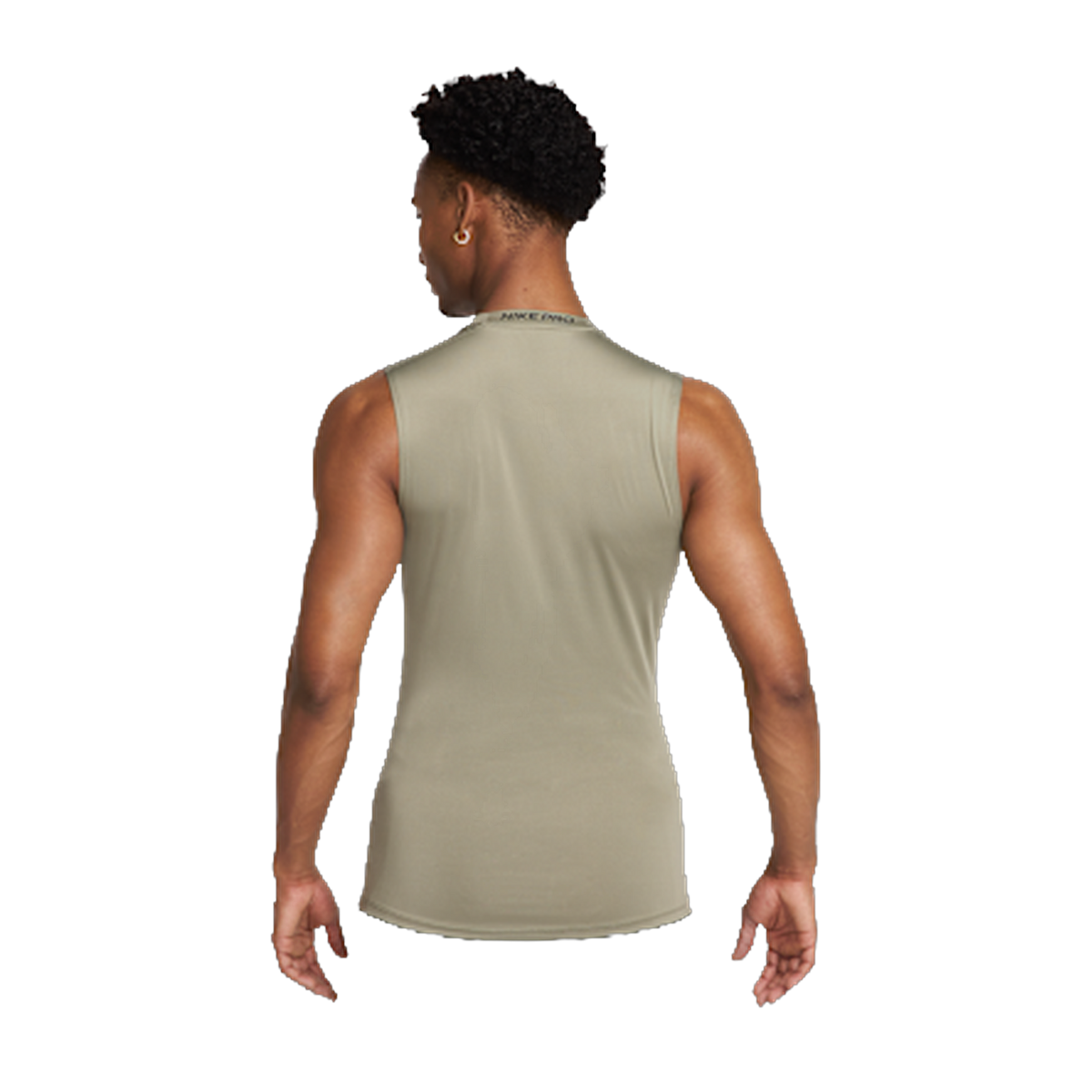 Nike Pro Men's Dri-FIT Tight Sleeveless Fitness Top Light Army/Black — kolab