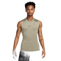 Nike Pro Men's Dri-FIT Tight Sleeveless Fitness Top Light Army/Black — kolab