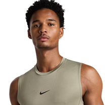 Nike Pro Men's Dri-FIT Tight Sleeveless Fitness Top Light Army/Black — kolab