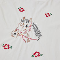 Floral Horse Tee Off White, detail 3