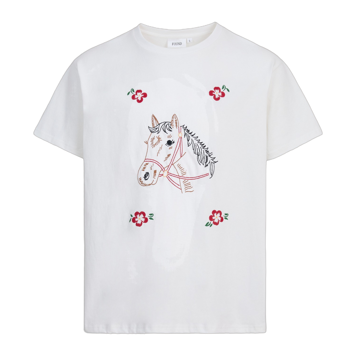 Floral Horse Tee Off White, front