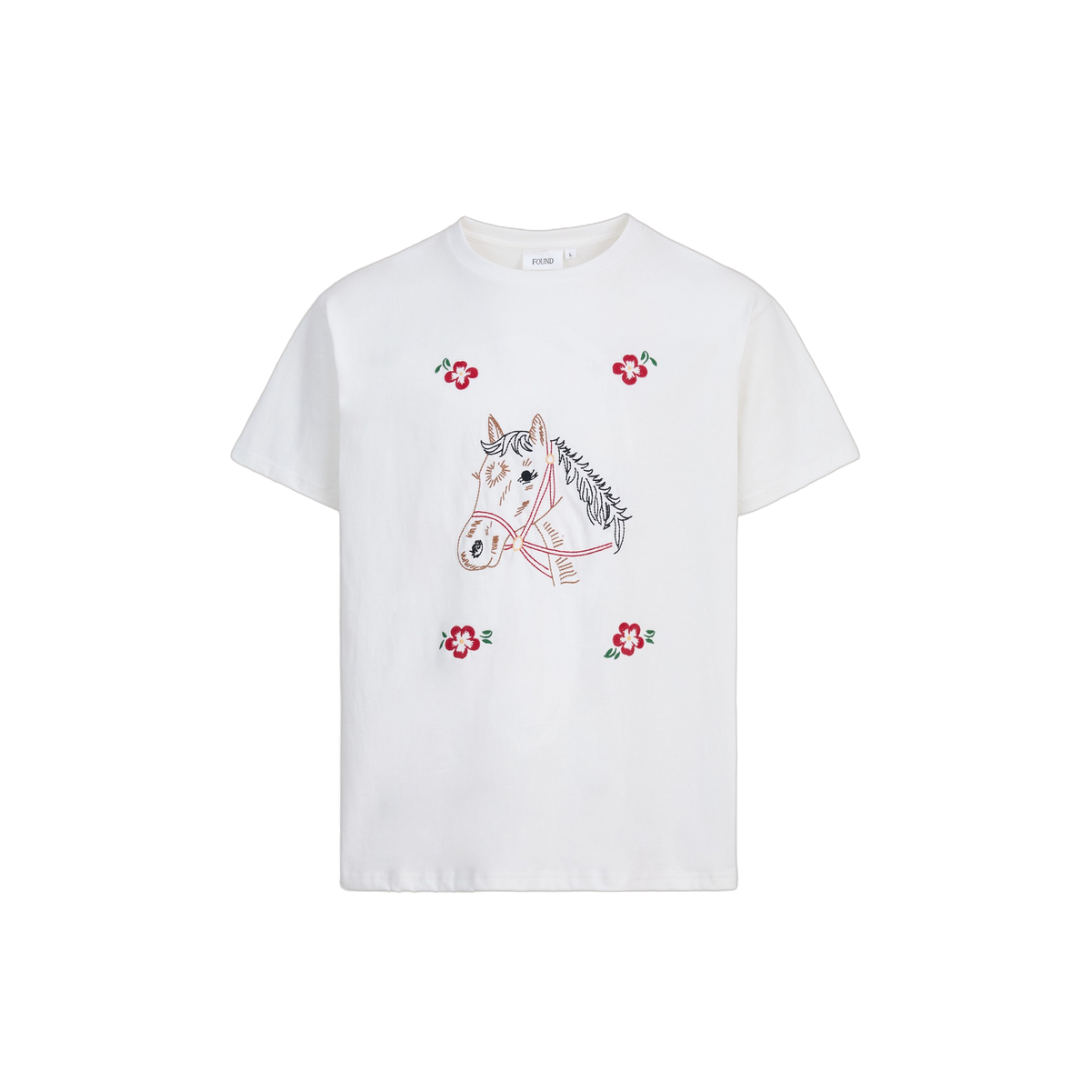 Floral Horse Tee Off White, front