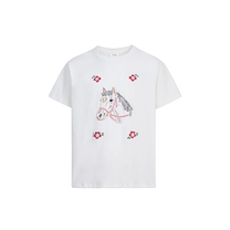 Floral Horse Tee Off White, front