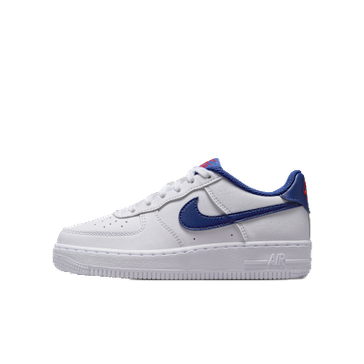 Nike Air Force 1 White Deep Royal Blue GS — kolab