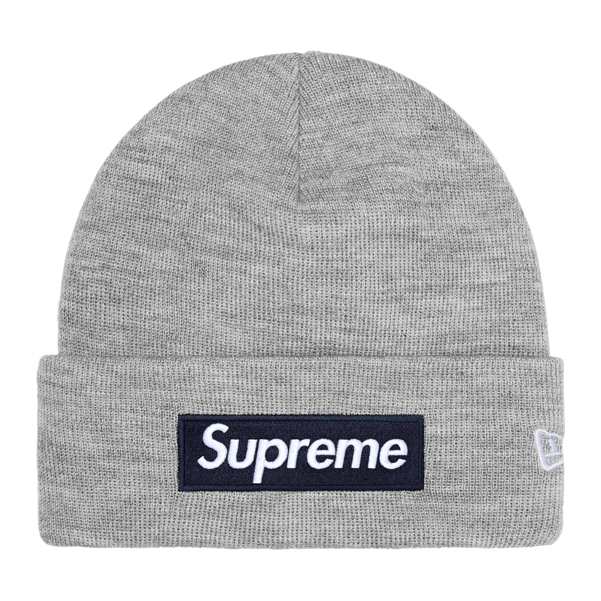 Supreme New Era Box Logo Beanie 'Heather Grey'