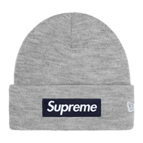 Supreme New Era Box Logo Beanie 'Heather Grey'