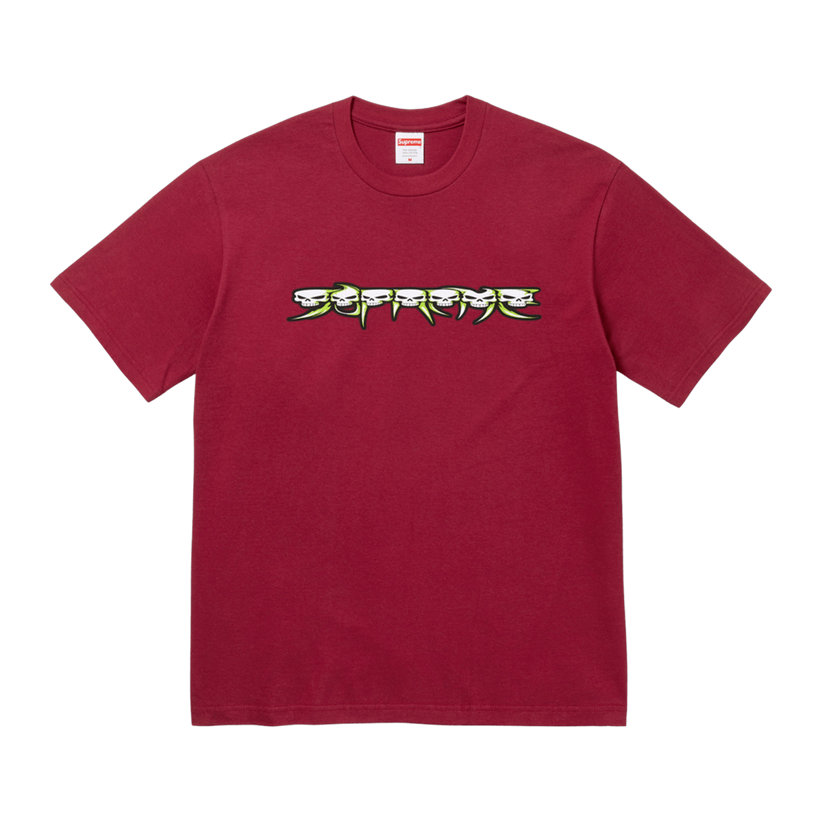 Supreme Skulls Spellout Tee 'Cardinal'