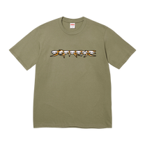 Supreme Skulls Spellout Tee 'Light Olive'