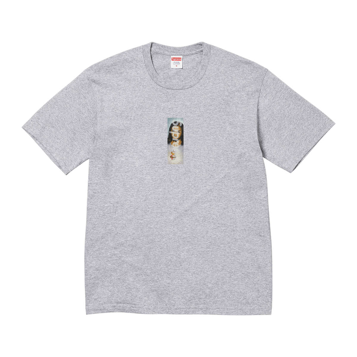 Supreme Prayer Card Box Logo Tee 'Heather Grey'