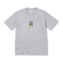 Supreme Prayer Card Box Logo Tee 'Heather Grey'