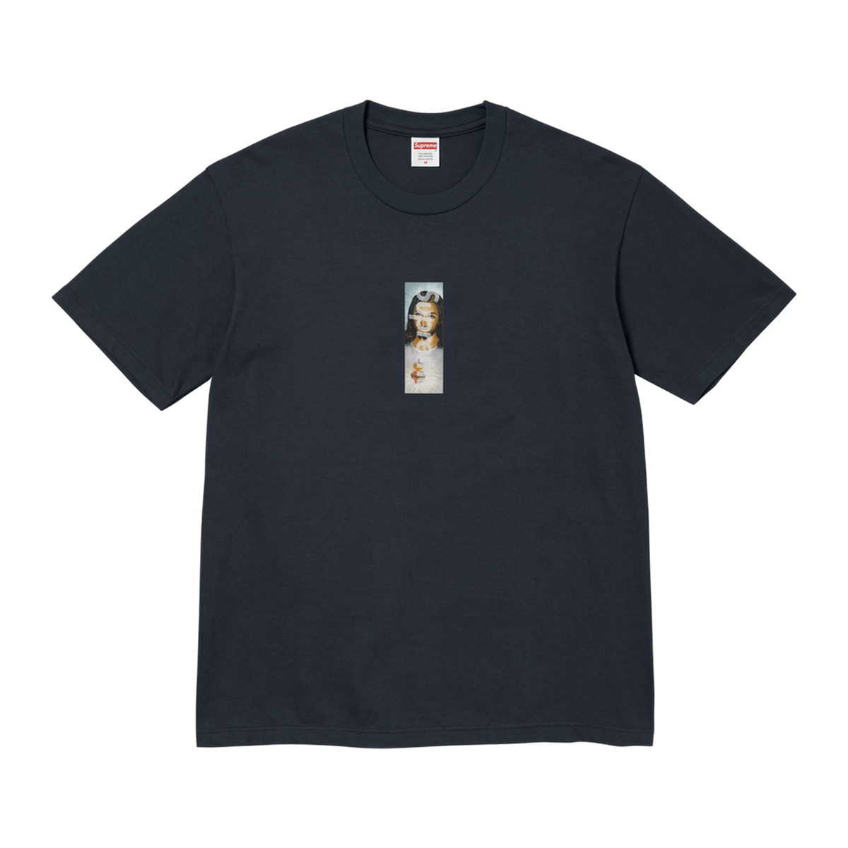 Supreme Prayer Card Box Logo Tee 'Navy'