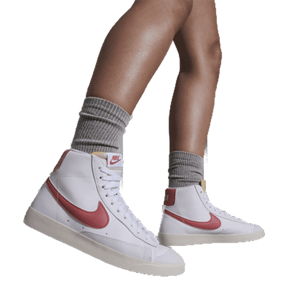 Nike Blazer Mid '77 Women's Shoes White/Red Stardust/Sail/Adobe — kolab