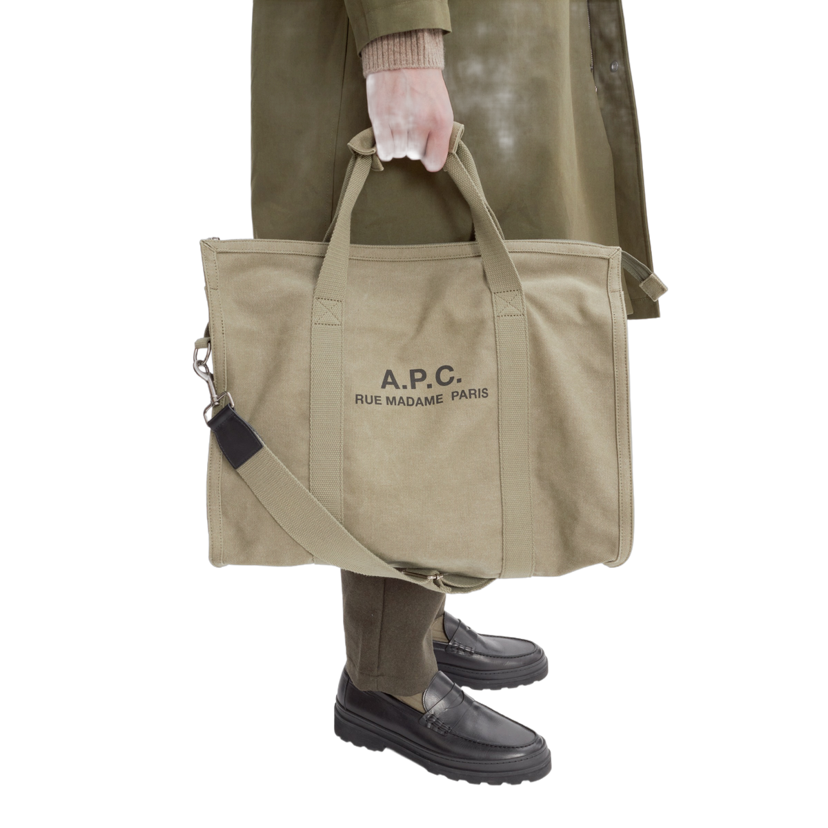 A.P.C. gym bag recuperation-KAKI