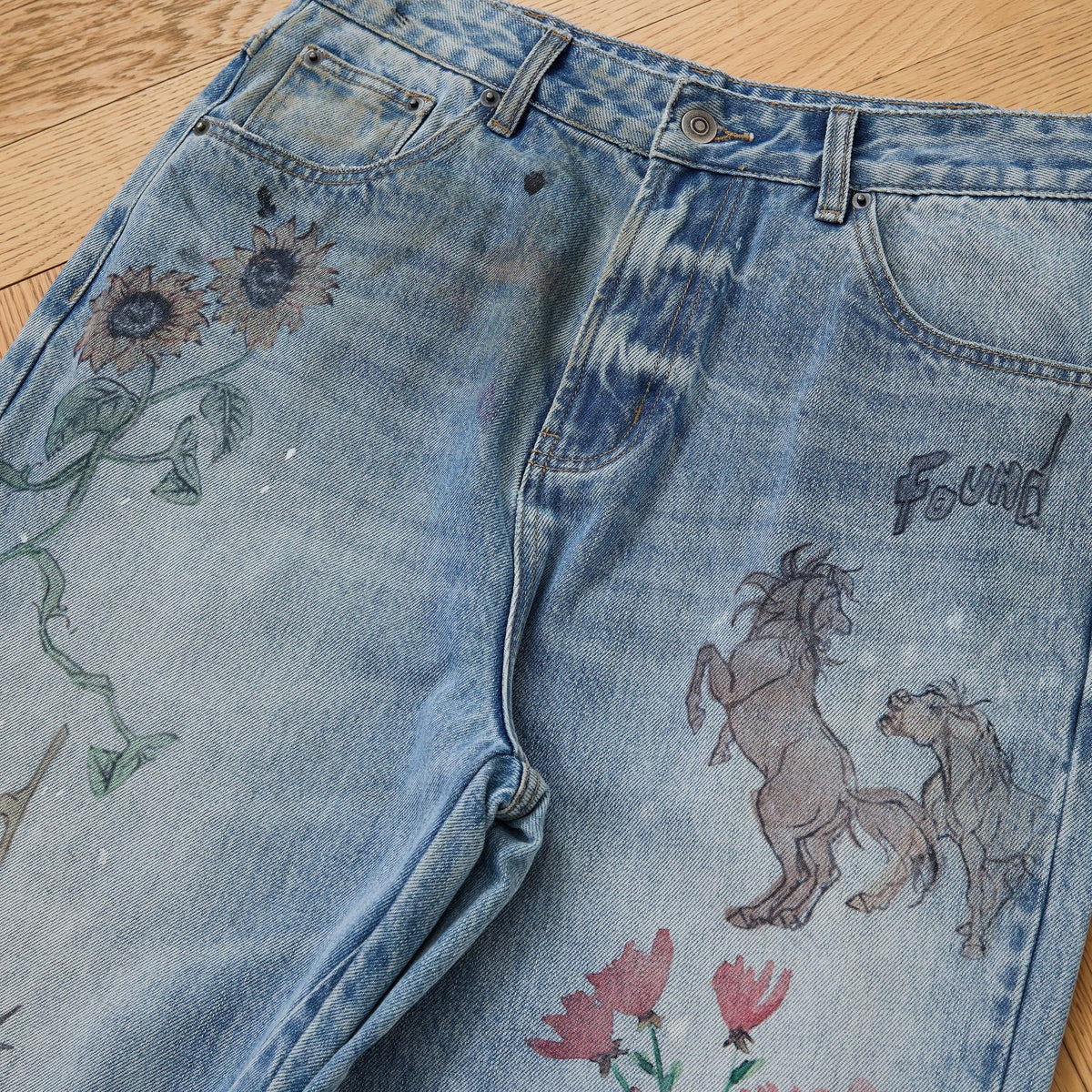 Hand Art Jeans Light Vintage Blue, detail 3