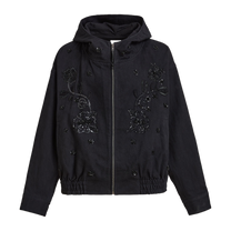 Hand Embroidered Tonal Anorak Jacket, front