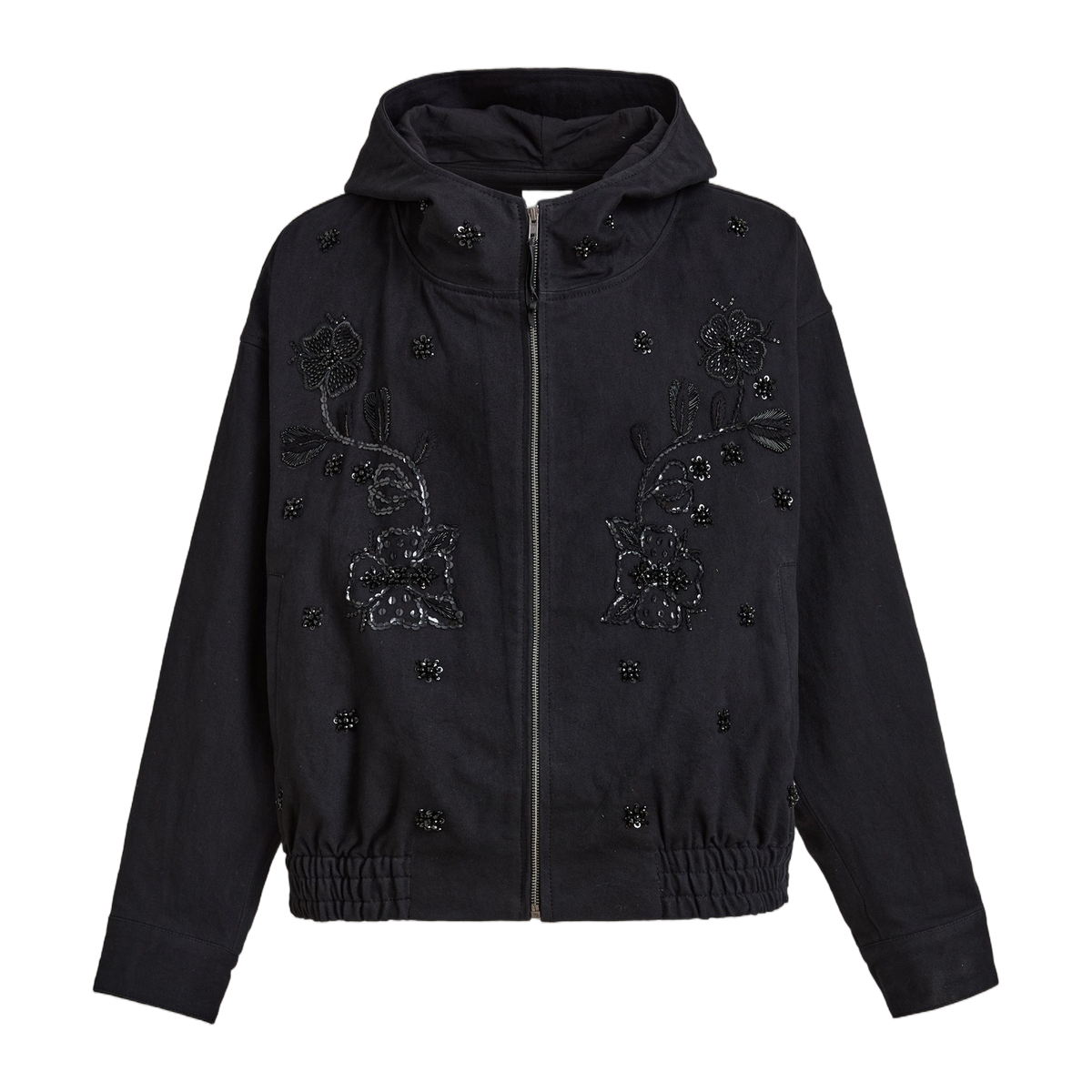 Hand Embroidered Tonal Anorak Jacket, front