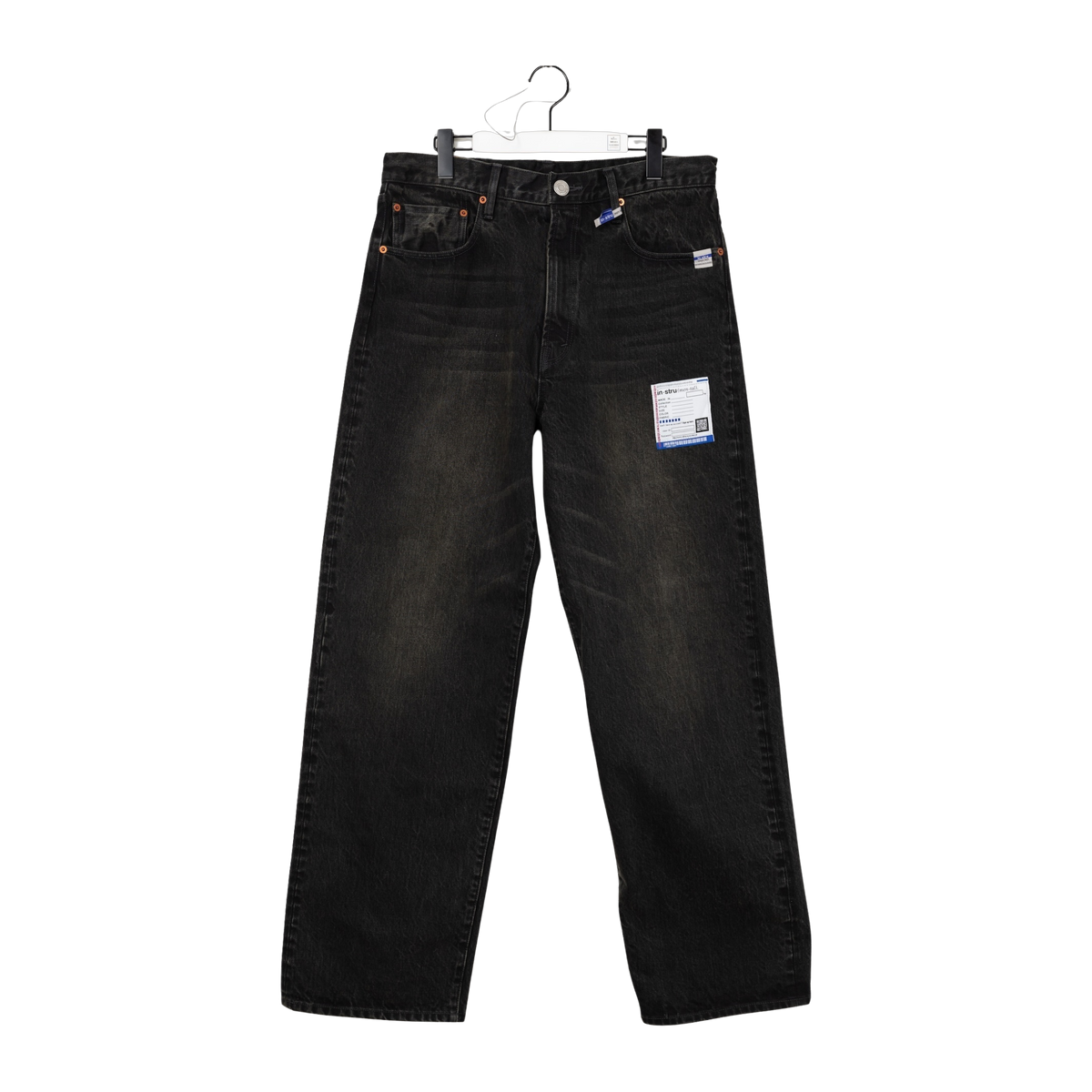 HARD WASHED SELVAGE DENIM STRAIGHT PANT