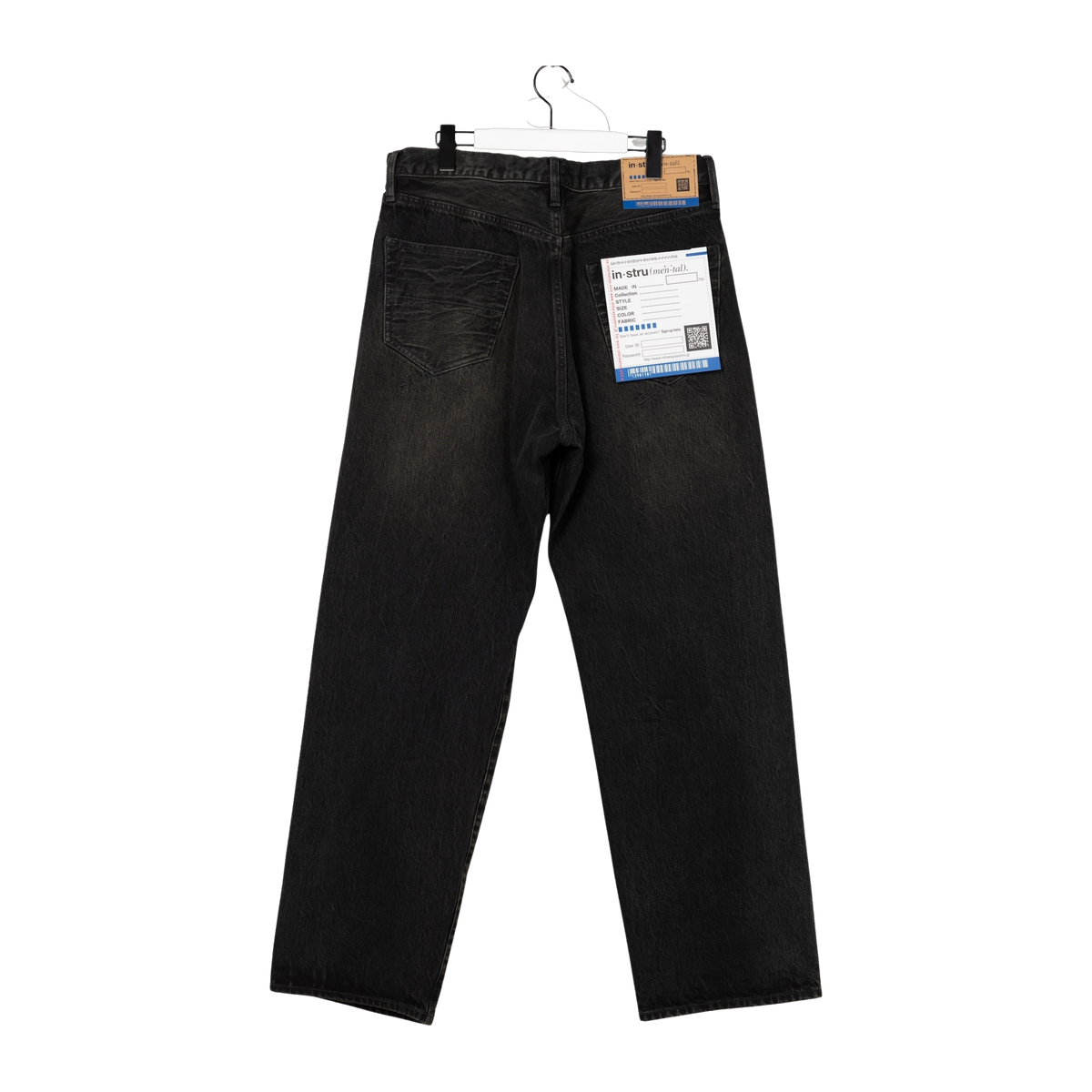 HARD WASHED SELVAGE DENIM STRAIGHT PANT