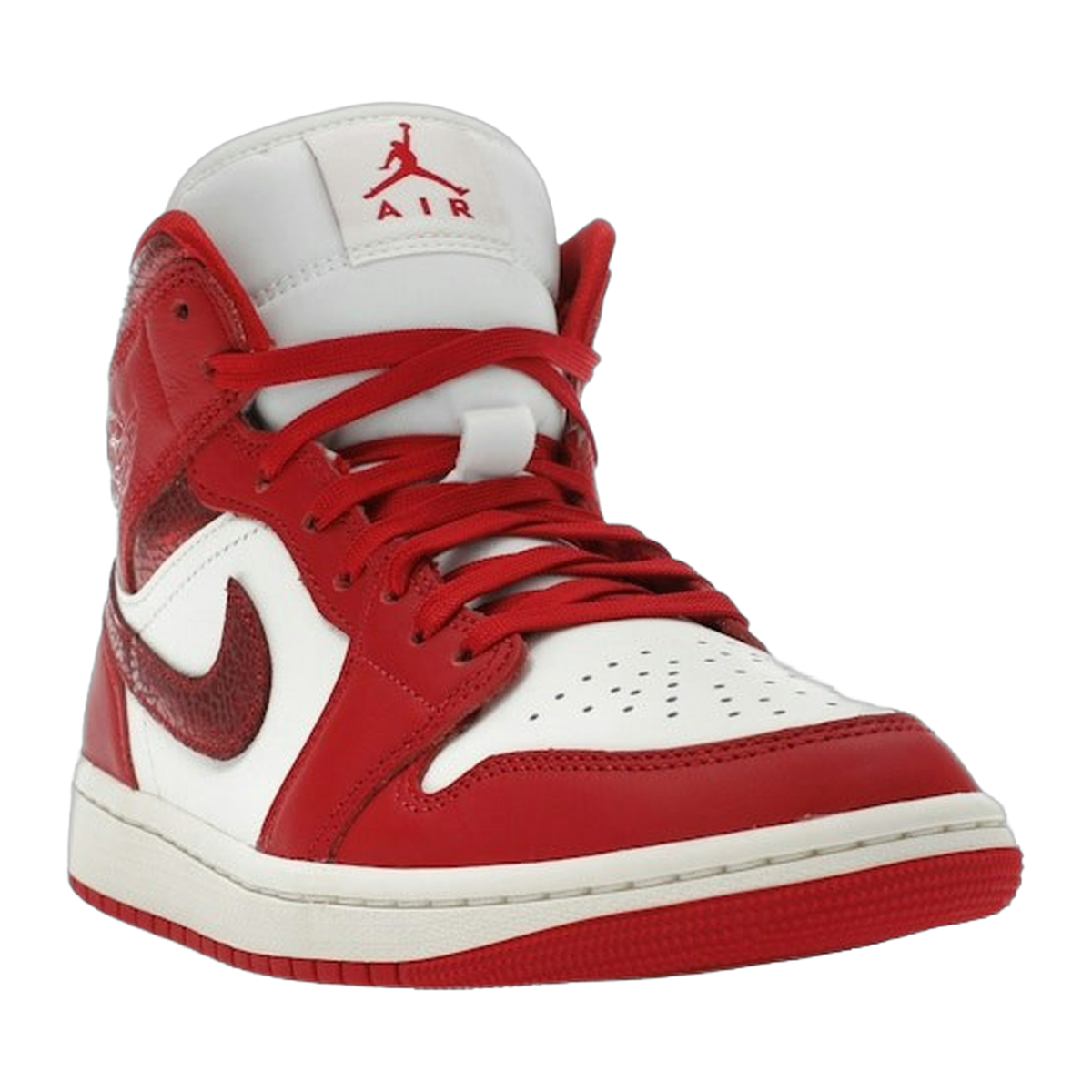 Jordan 1 Mid SE Red Cracked Leather — kolab