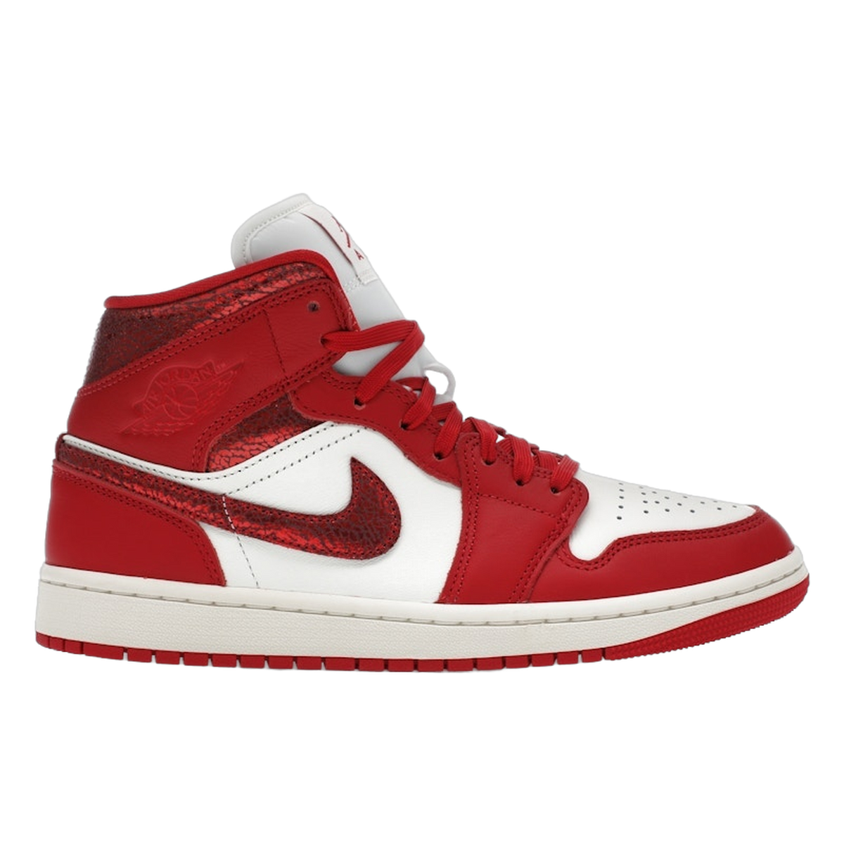 Jordan 1 Mid SE Red Cracked Leather — kolab