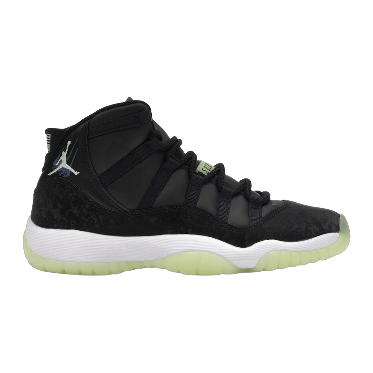 Jordan 11 Retro Black Barely Volt (GS) — kolab