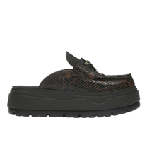 Jordan Mule Croc Velvet Brown · kolab