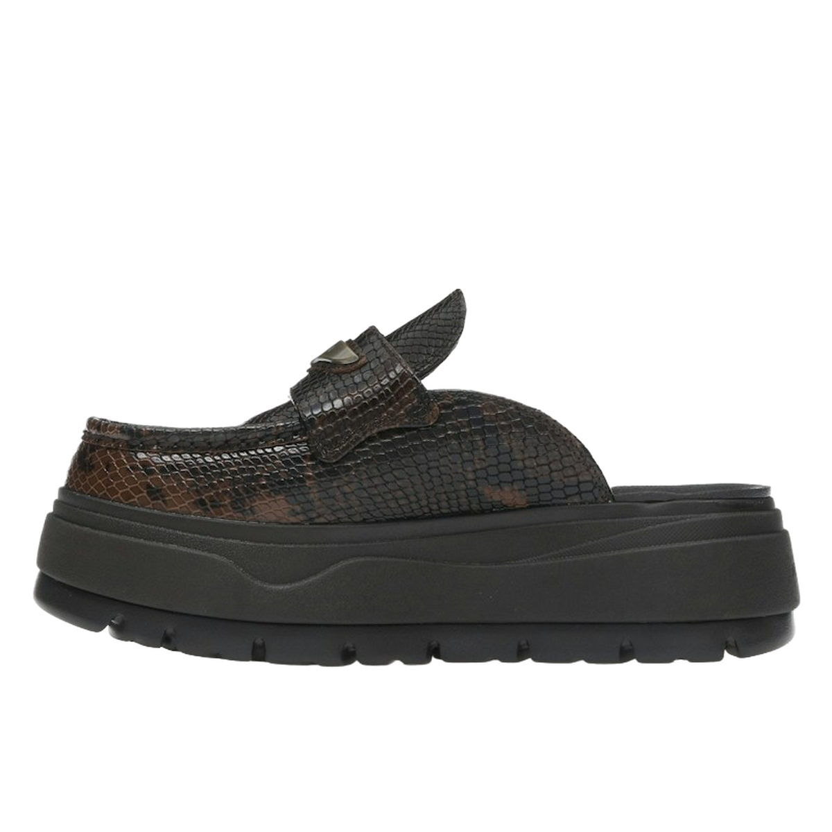 Jordan Mule Croc Velvet Brown · kolab