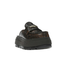 Jordan Mule Croc Velvet Brown · kolab