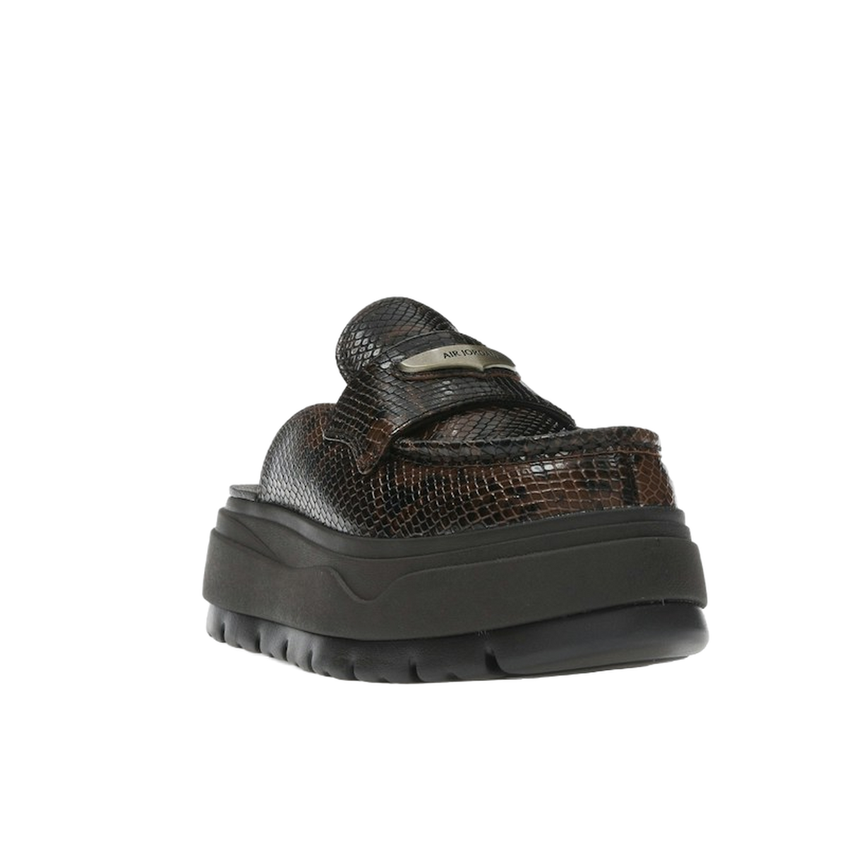 Jordan Mule Croc Velvet Brown · kolab