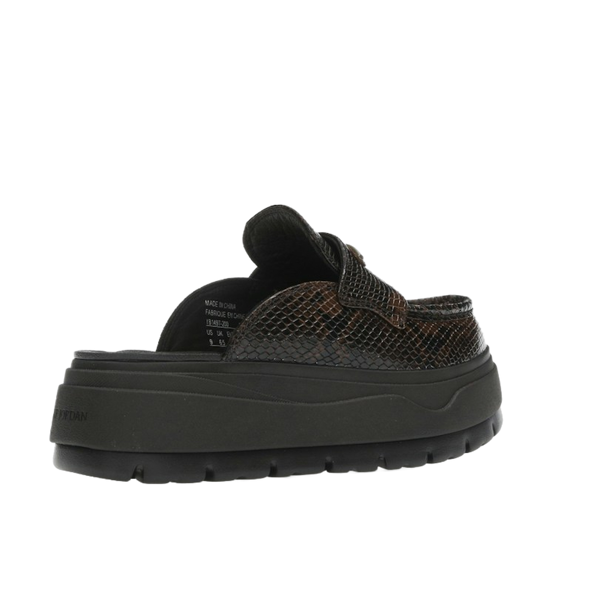 Jordan Mule Croc Velvet Brown · kolab