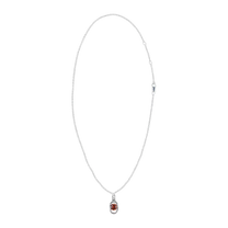 Icon Link Ruby Necklace Silver Única