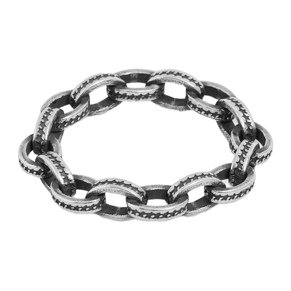 Two Jeys Icon Multi Link Ring Silver 20