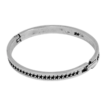 Icon Stars Closed Bangle Silver Large
