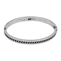 Icon Stars Closed Bangle Silver Large