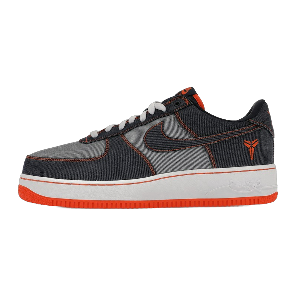 Nike Air Force 1 Low Protro Kobe Bryant Denim Obsidian Safety Orange · kolab