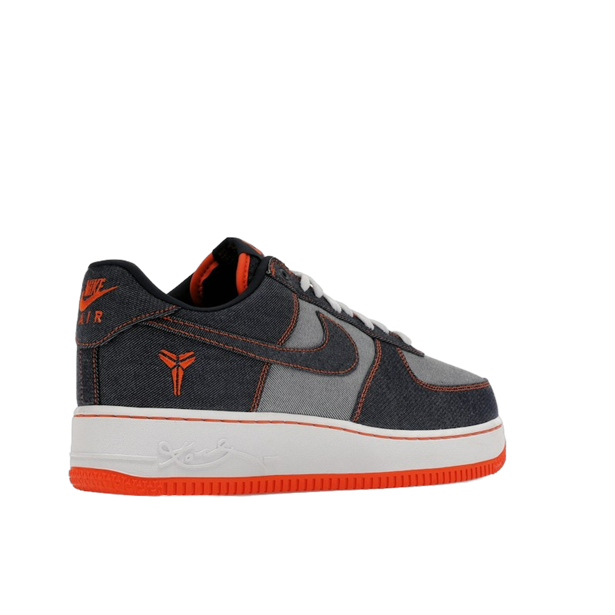 Nike Air Force 1 Low Protro Kobe Bryant Denim Obsidian Safety Orange · kolab