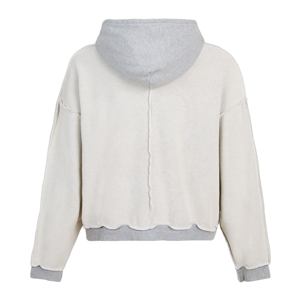 Inside-Out Zip Up Hoodie Heather Gray, back