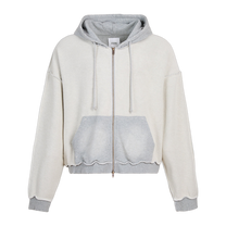 Inside-Out Zip Up Hoodie Heather Gray, front